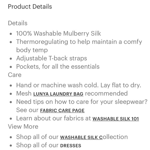 LUNYA Washable Silk Slip Dress SZ S - Picture 7 of 8